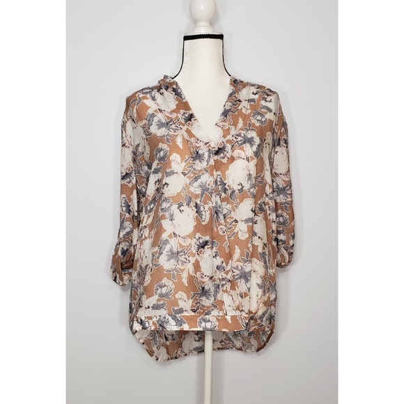 CLAIRE FLORAL FAUX WRAP TOP - Picture 5 of 8